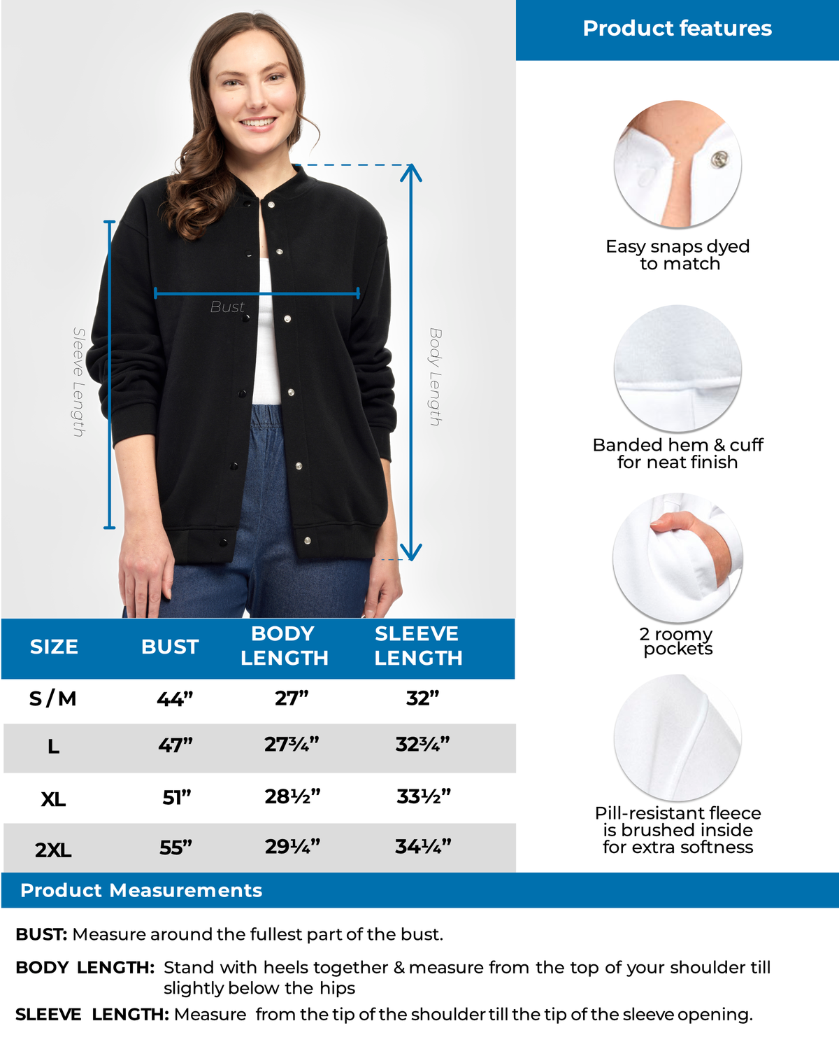 Women's Snap-Up Stand-Collar Jacket