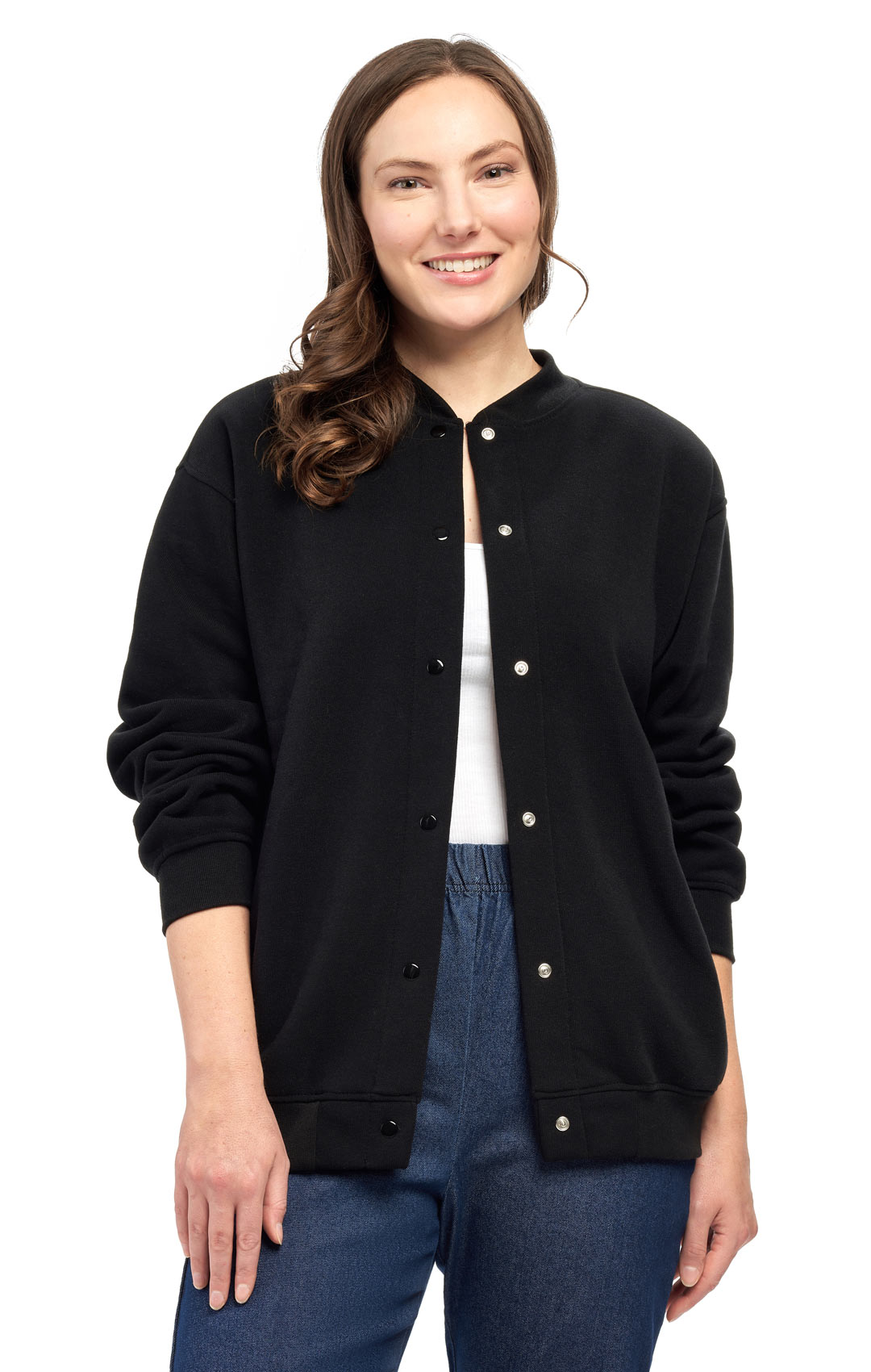 Women's Snap-Up Stand-Collar Jacket