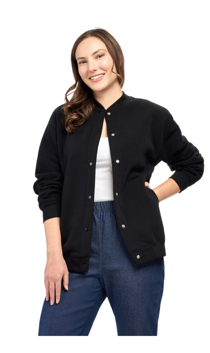 Women's Snap-Up Stand-Collar Jacket