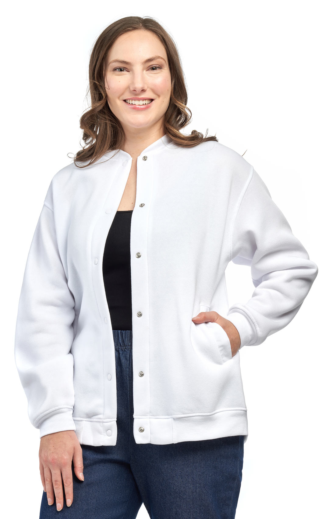 Women's Snap-Up Stand-Collar Jacket