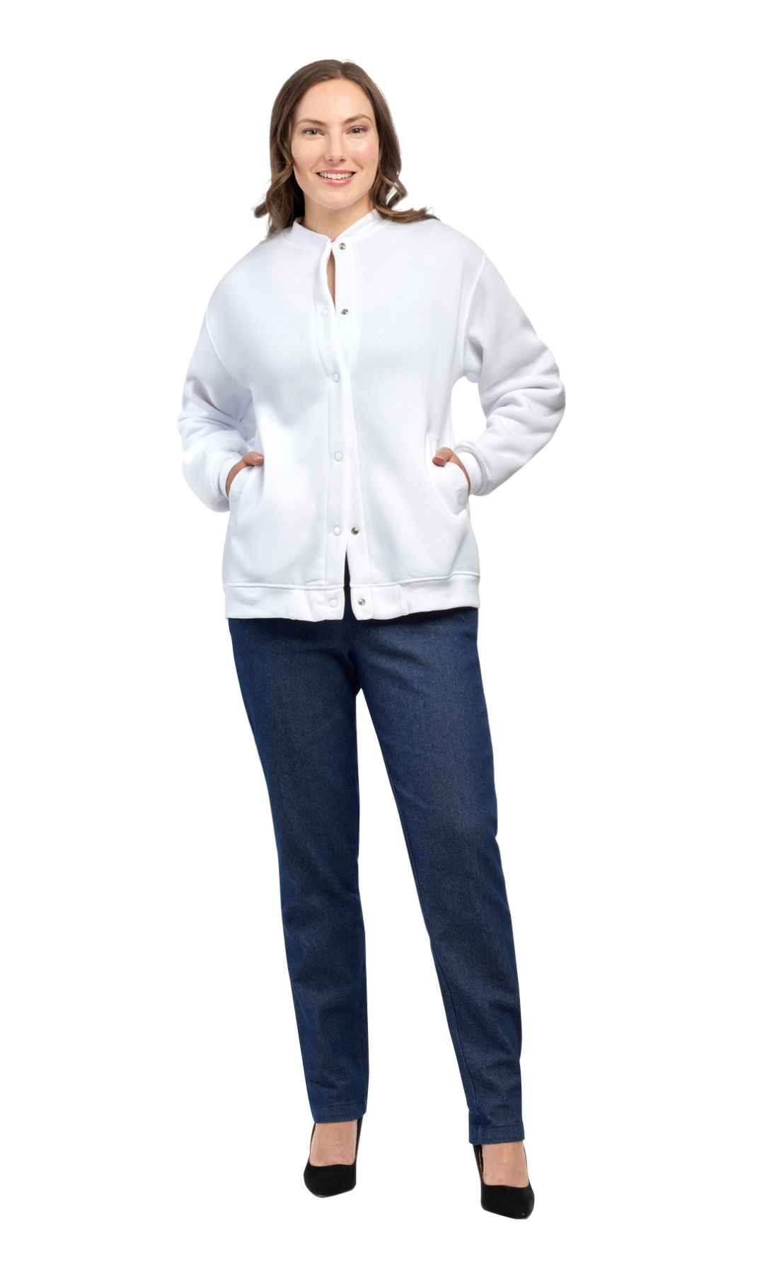 Women's Snap-Up Stand-Collar Jacket