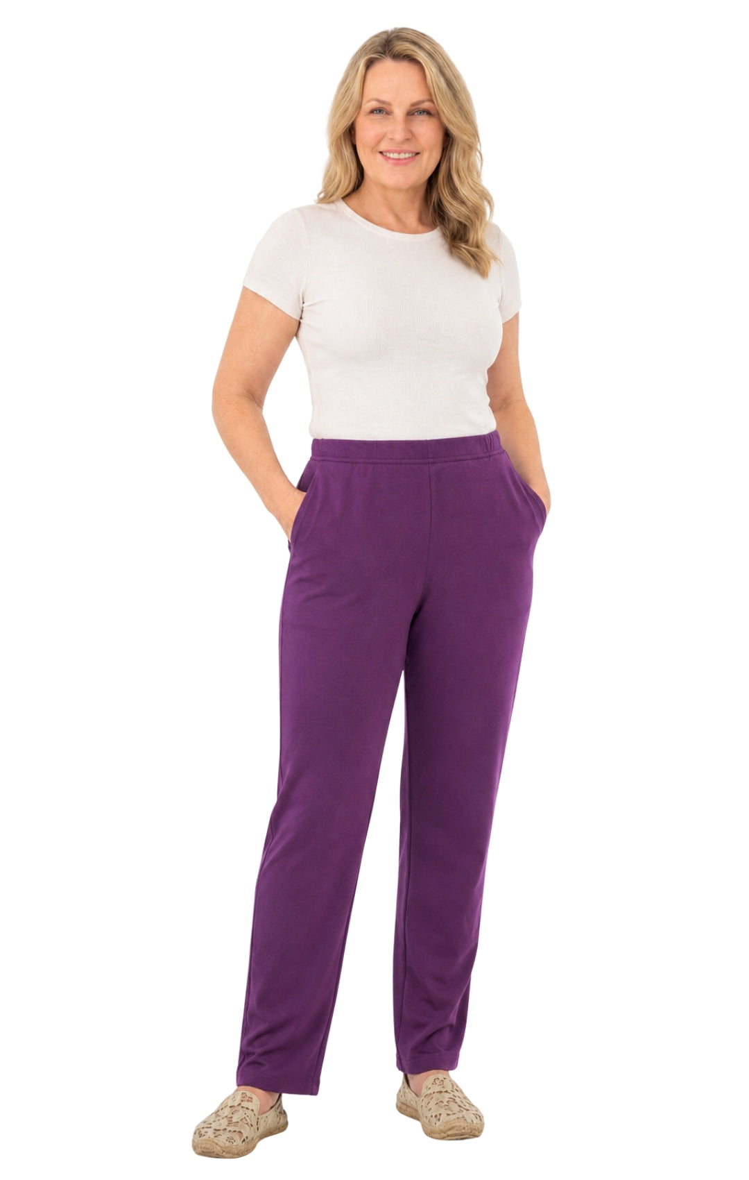 Women's Pull-On Knit Pants – Elastic Waist