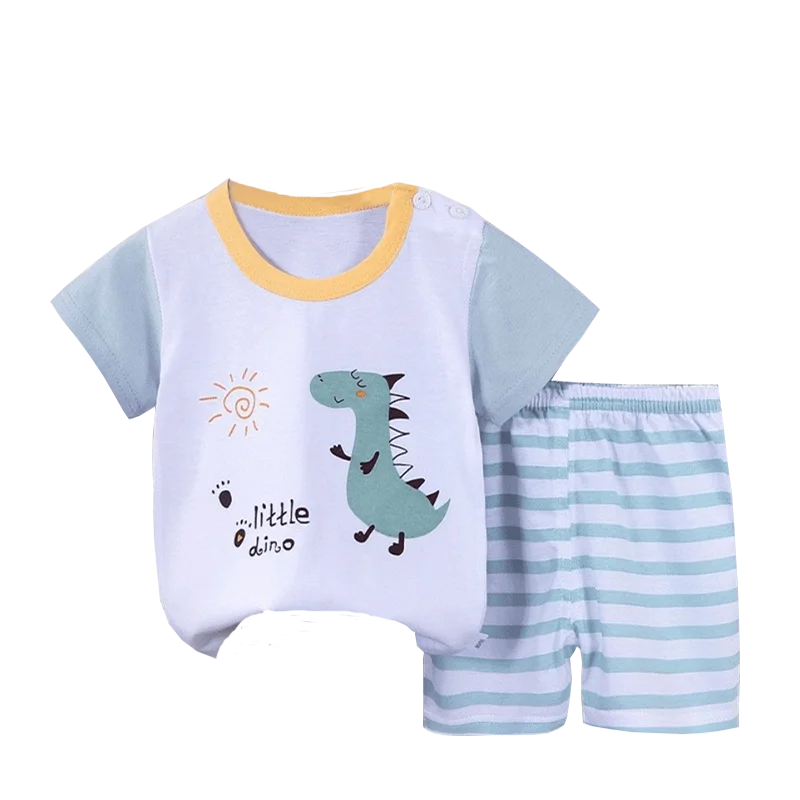 Kids' Dinosaur Cotton T-Shirt & Shorts Set