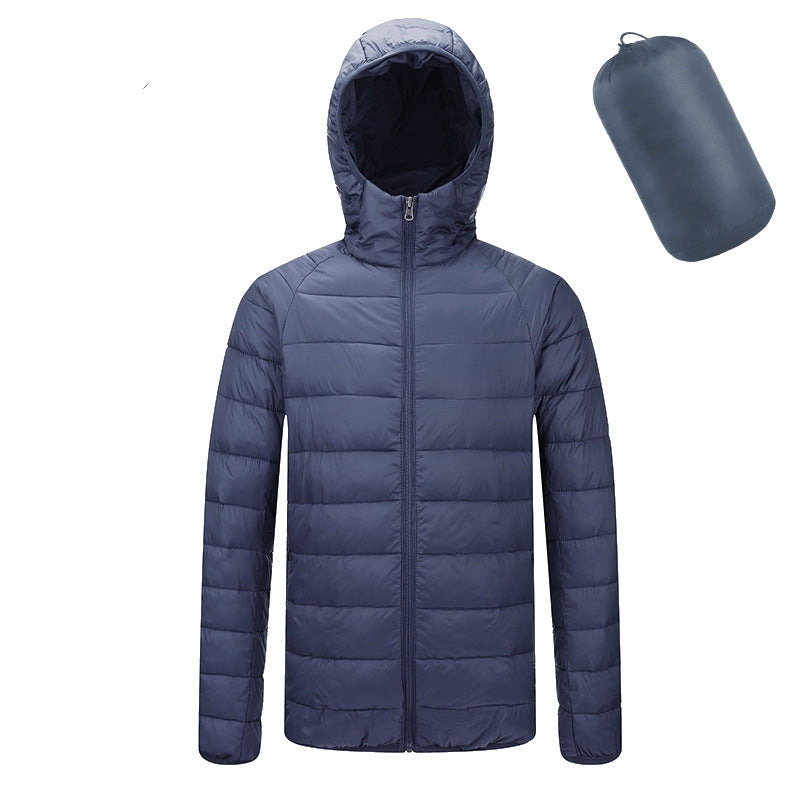Men's Lightweight Zip Jacket, Hooded or Stand Collar