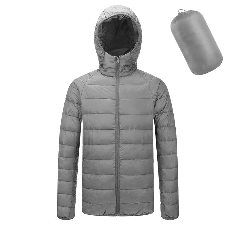Men's Lightweight Zip Jacket, Hooded or Stand Collar