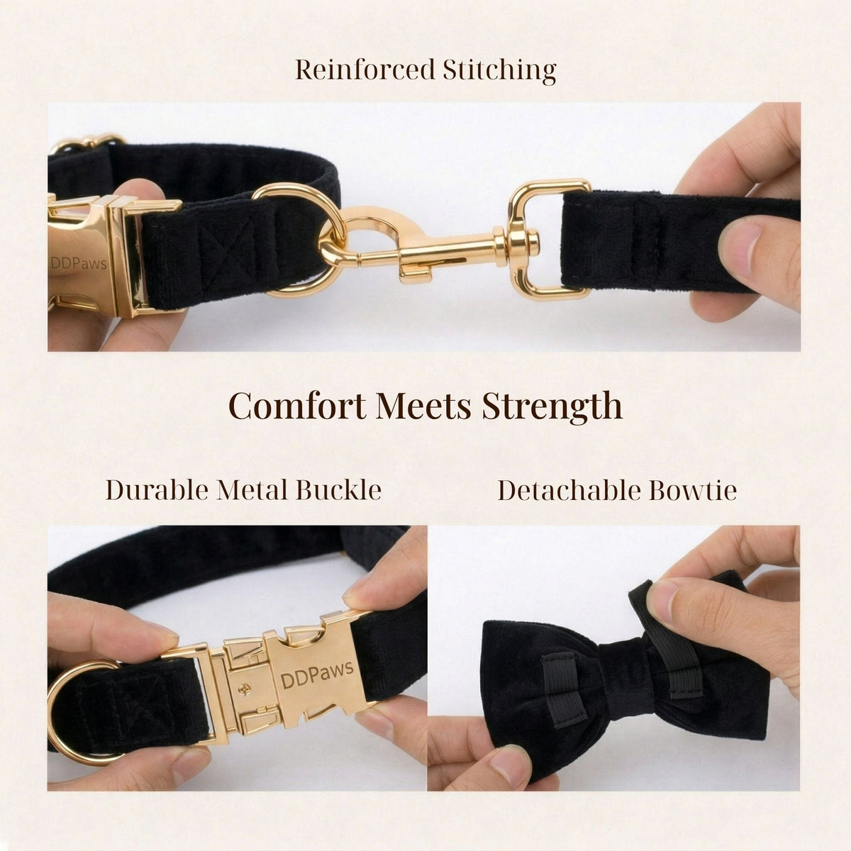 Black Velvet Walking Set