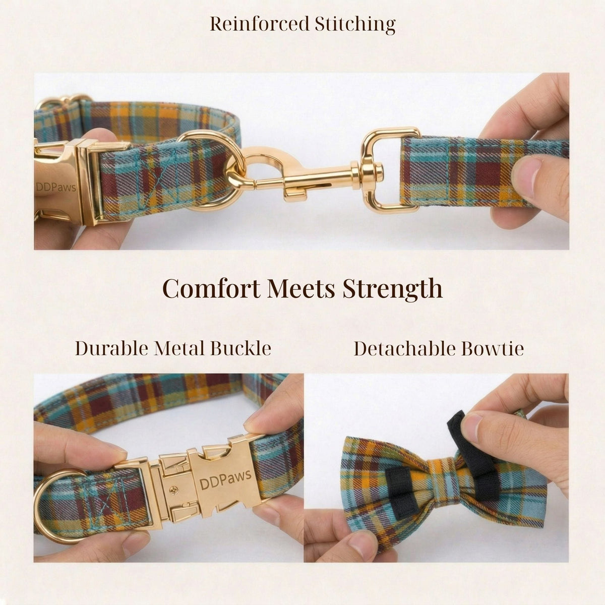 Autumn Blue Plaid Walking Set