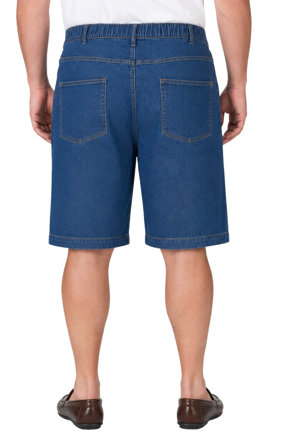 Men's Pull-On Stretch Denim and Twill Shorts