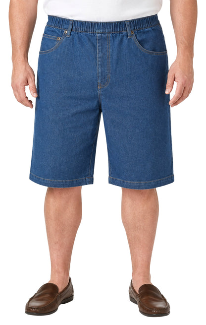 Men's Pull-On Stretch Denim and Twill Shorts
