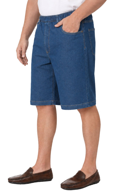 Men's Pull-On Stretch Denim and Twill Shorts