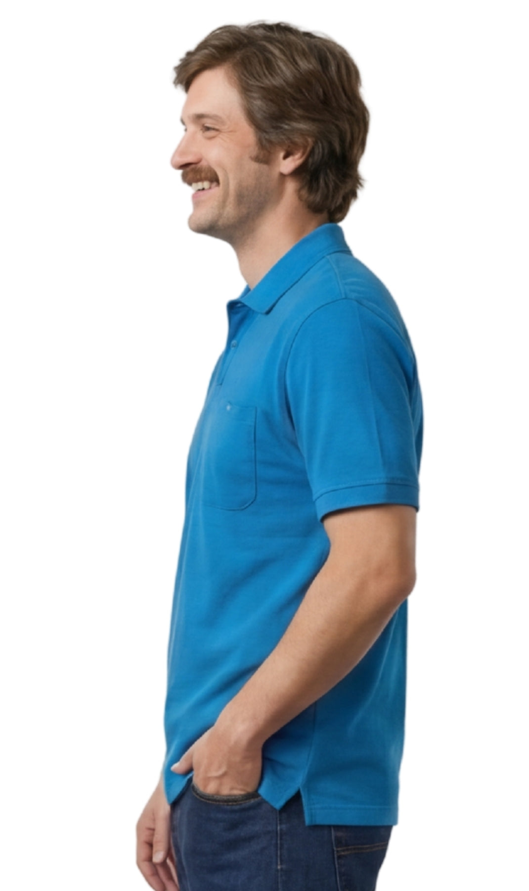 Men's Piqué Cotton-Blend Polo – Chest Pocket