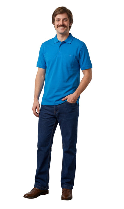 Men's Piqué Cotton-Blend Polo – Chest Pocket