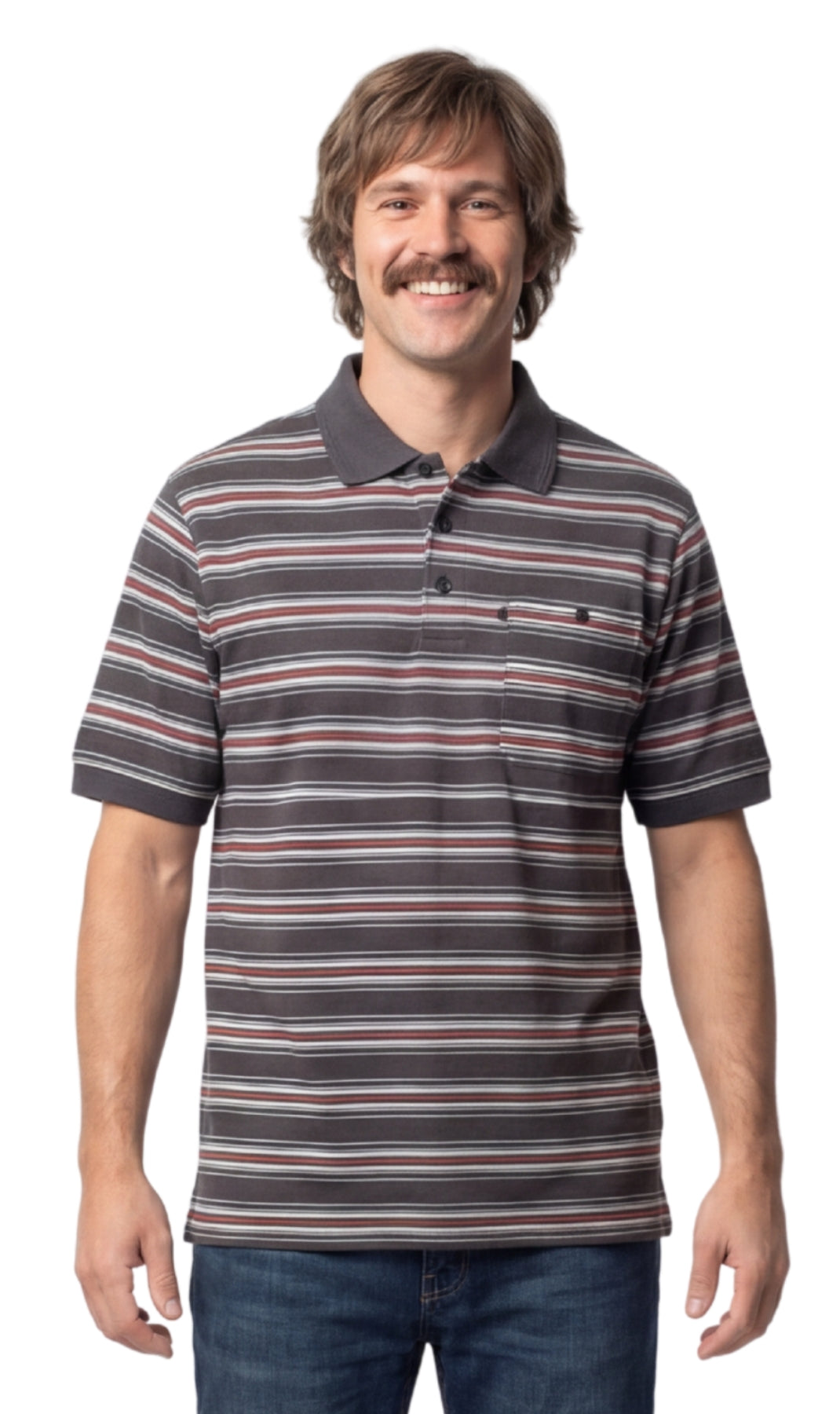 Men's Piqué Cotton-Blend Polo – Chest Pocket