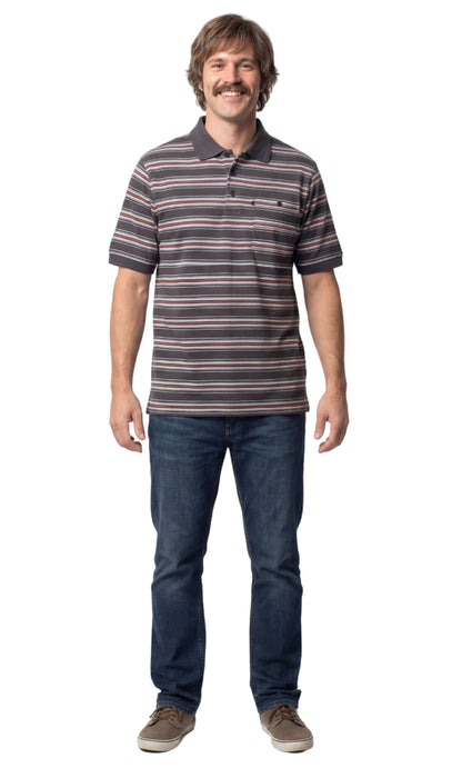 Men's Piqué Cotton-Blend Polo – Chest Pocket