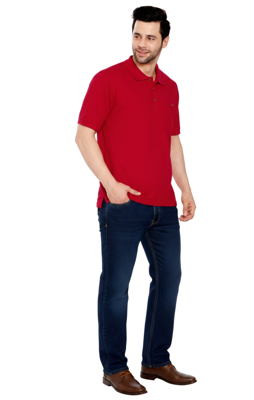 Men's Piqué Cotton-Blend Polo – Chest Pocket