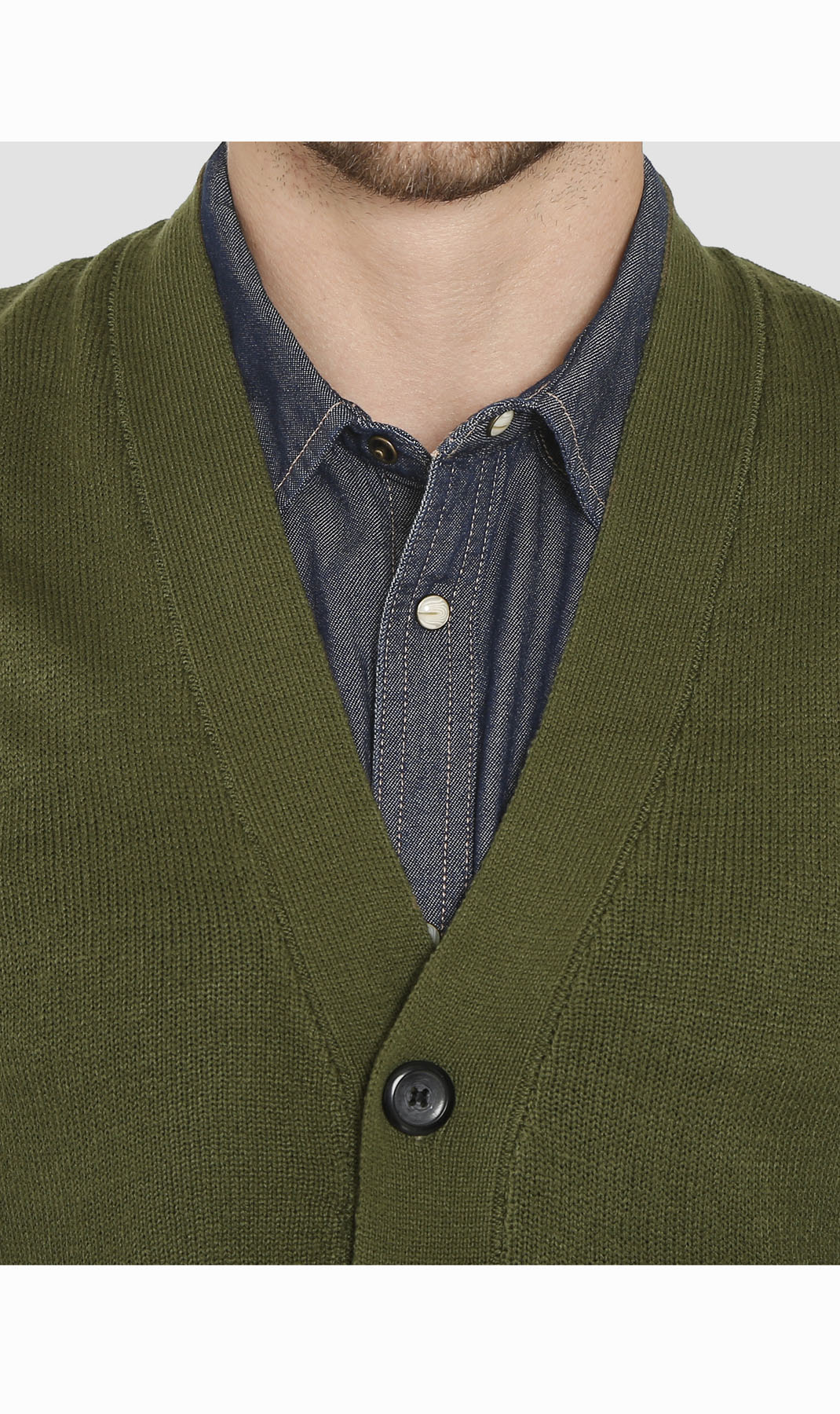 Men's Button-Front Knit Sweater Vest with Chest Pockets