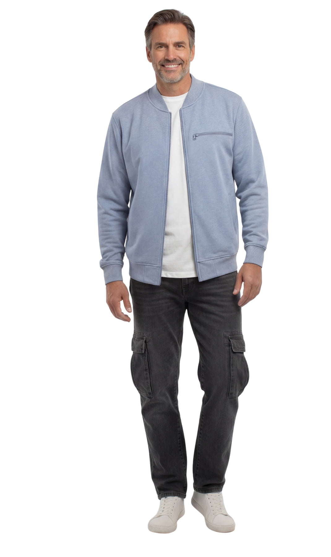 Men's Zip-Up Baseball Fleece Jacket