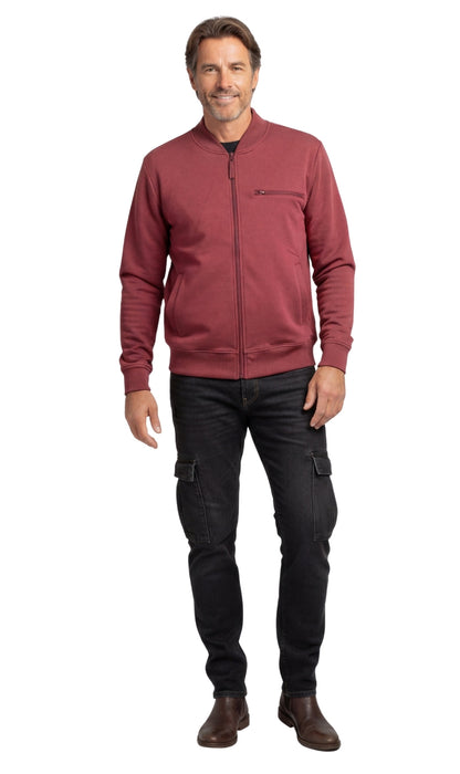 Men's Zip-Up Baseball Fleece Jacket