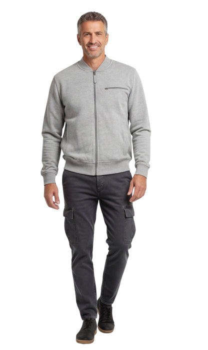 Men's Zip-Up Baseball Fleece Jacket