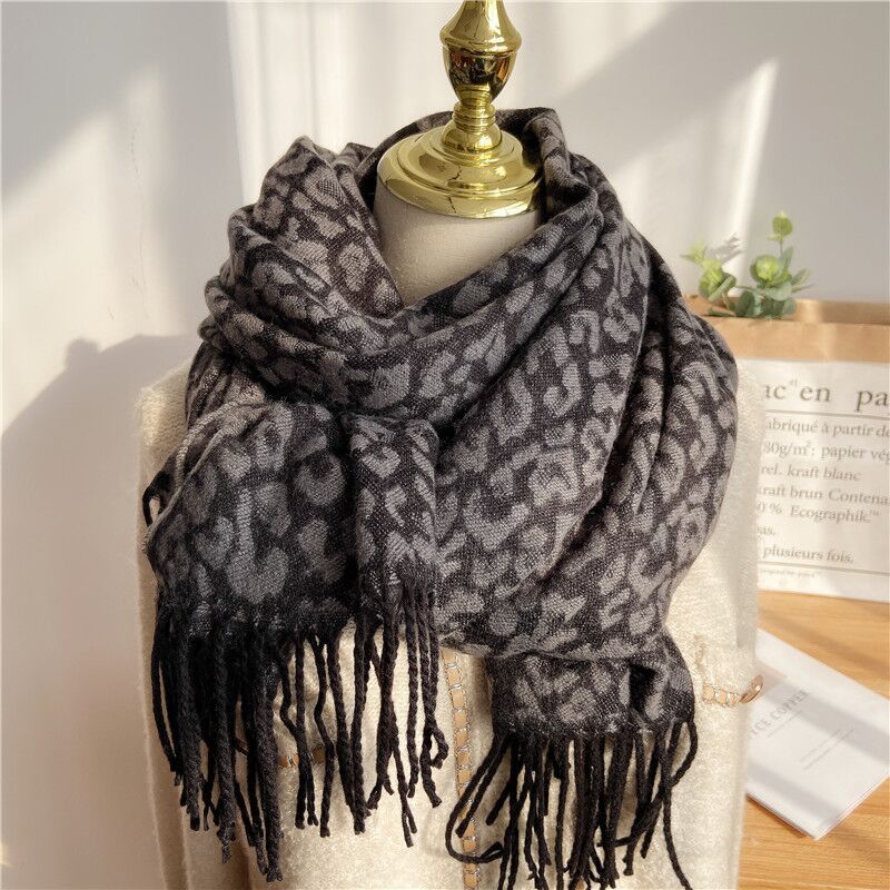 Leopard Print Warm Shawl Scarf