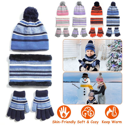 Kids' Knit Hat, Scarf & Gloves Set, Ages 4-7