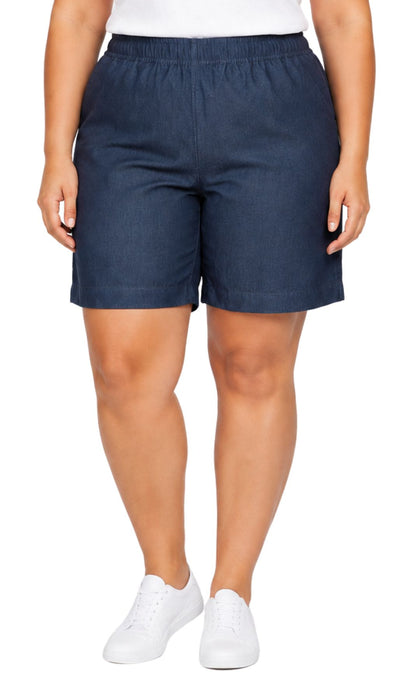 Women's Pull-On Denim & Twill Shorts, Stretch Waist