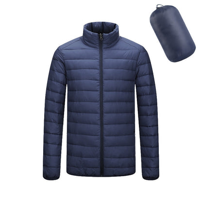 Men's Lightweight Zip Jacket, Hooded or Stand Collar