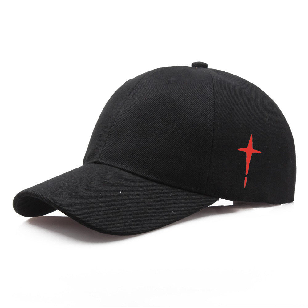 Men's Cross Print Cotton Baseball Cap