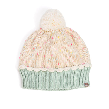 Cupcake Knit Beanie for Kids, Fleece Lined