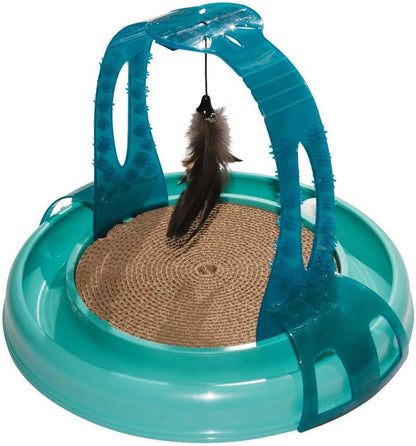 Turbo Cat Scratcher with Grooming Arch Combo