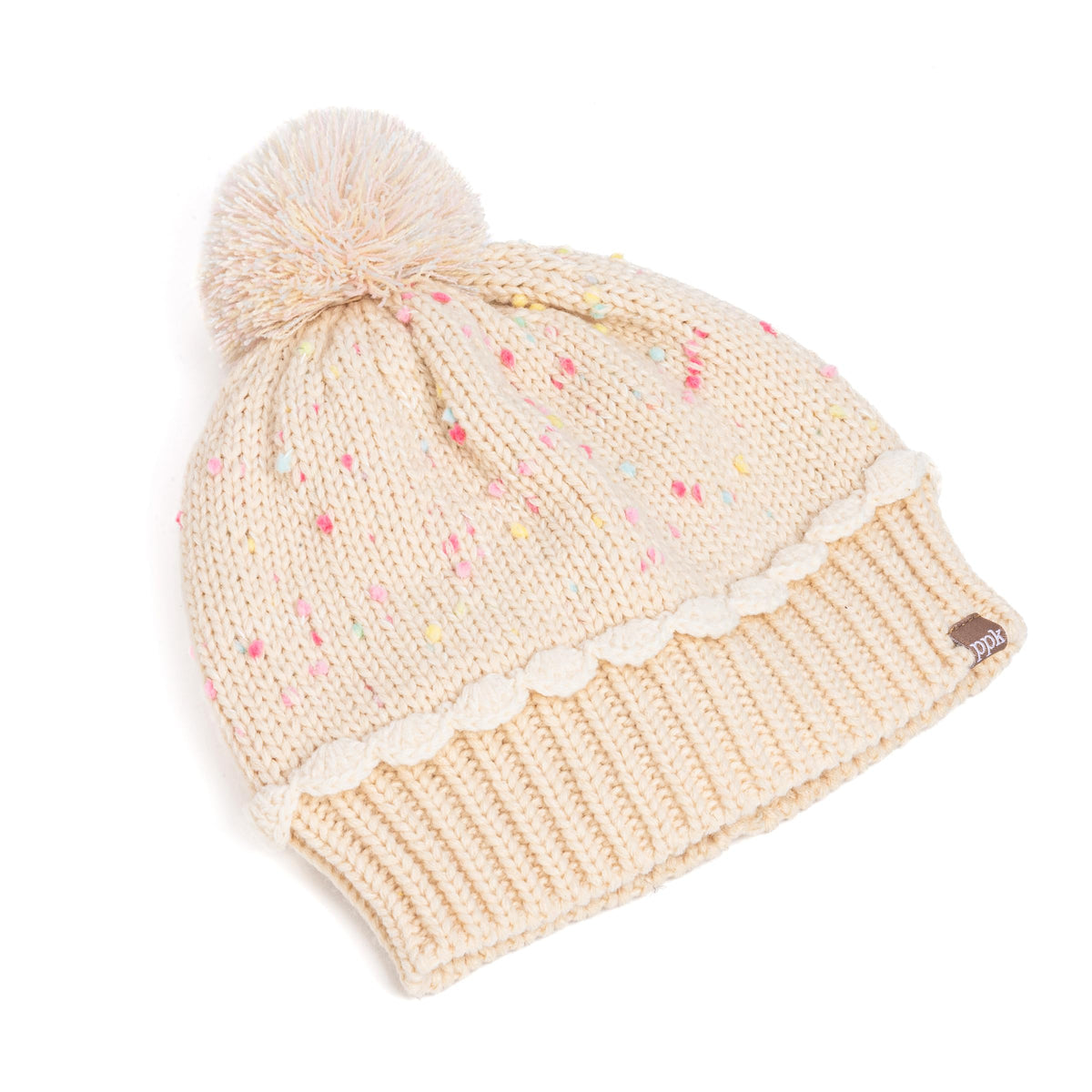 Cupcake Knit Beanie for Kids, Fleece Lined