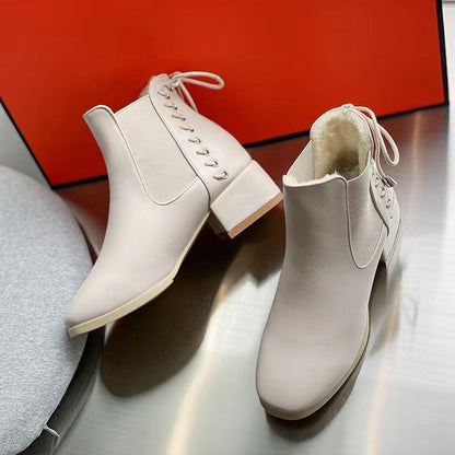 Women's Velvet Warm Martin Booties