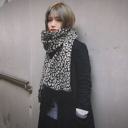 Leopard Print Warm Shawl Scarf