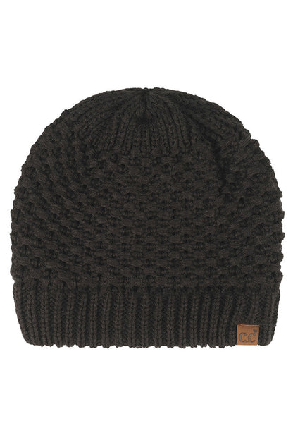 Women's Cross-Stitch Knit Satin-Lined Beanie