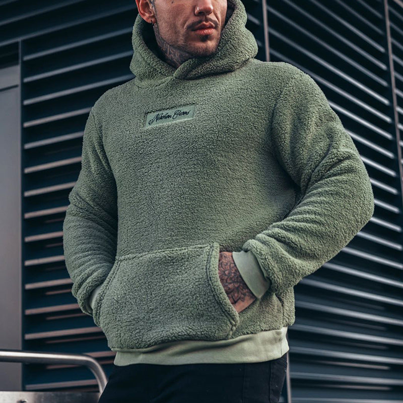Men's Pullover Hoodie with Large Front Pocket