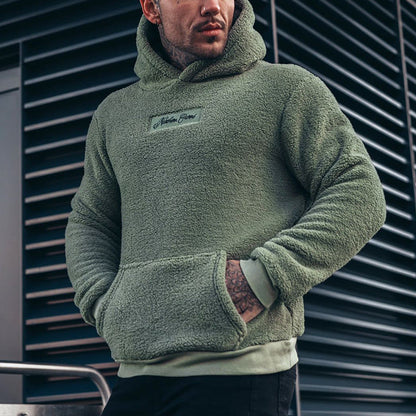 Men's Pullover Hoodie with Large Front Pocket