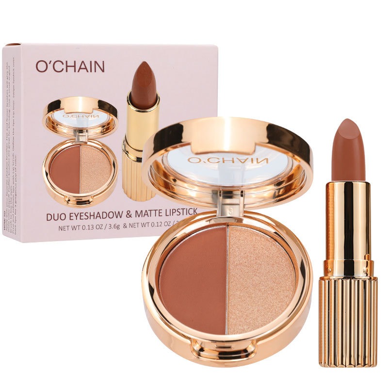 Pearlescent Two-Color Eyeshadow and Lip Palette