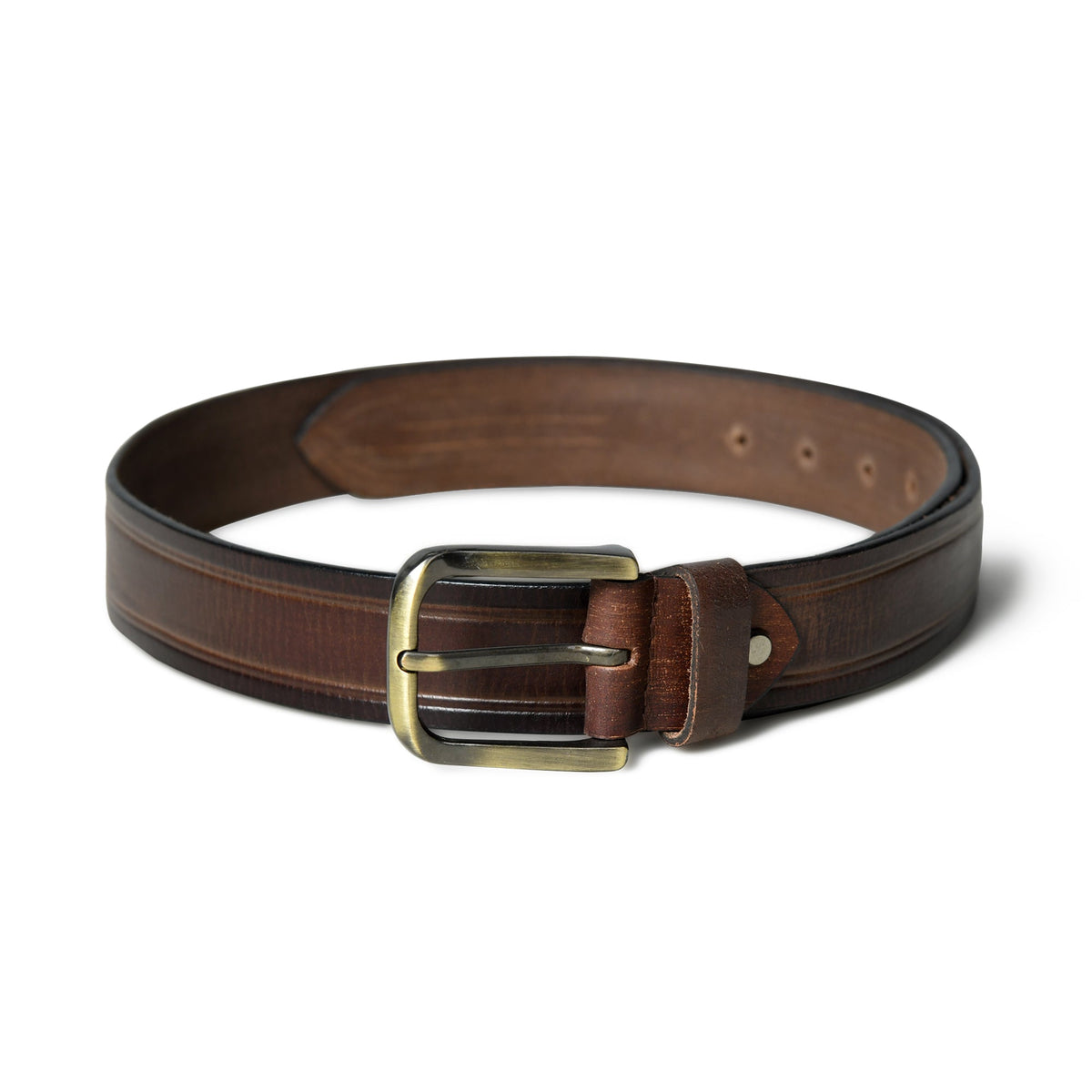 Brown Full-Grain Leather Belt
