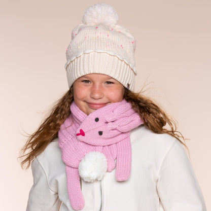 Cupcake Knit Beanie for Kids, Fleece Lined