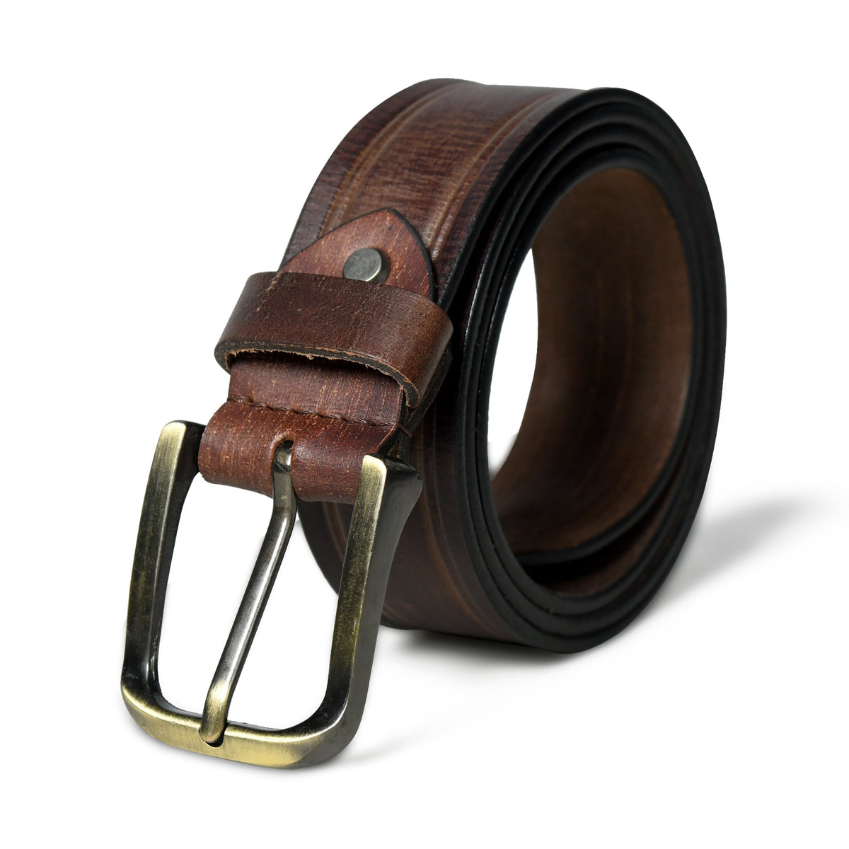 Brown Full-Grain Leather Belt
