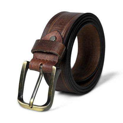 Brown Full-Grain Leather Belt