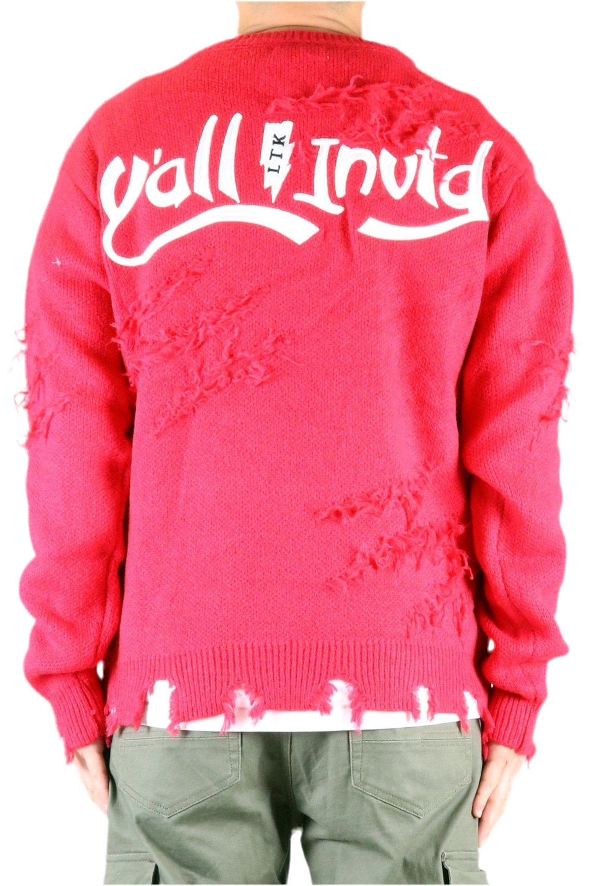 Men's Tassel-Knit Crewneck Sweater – Mei