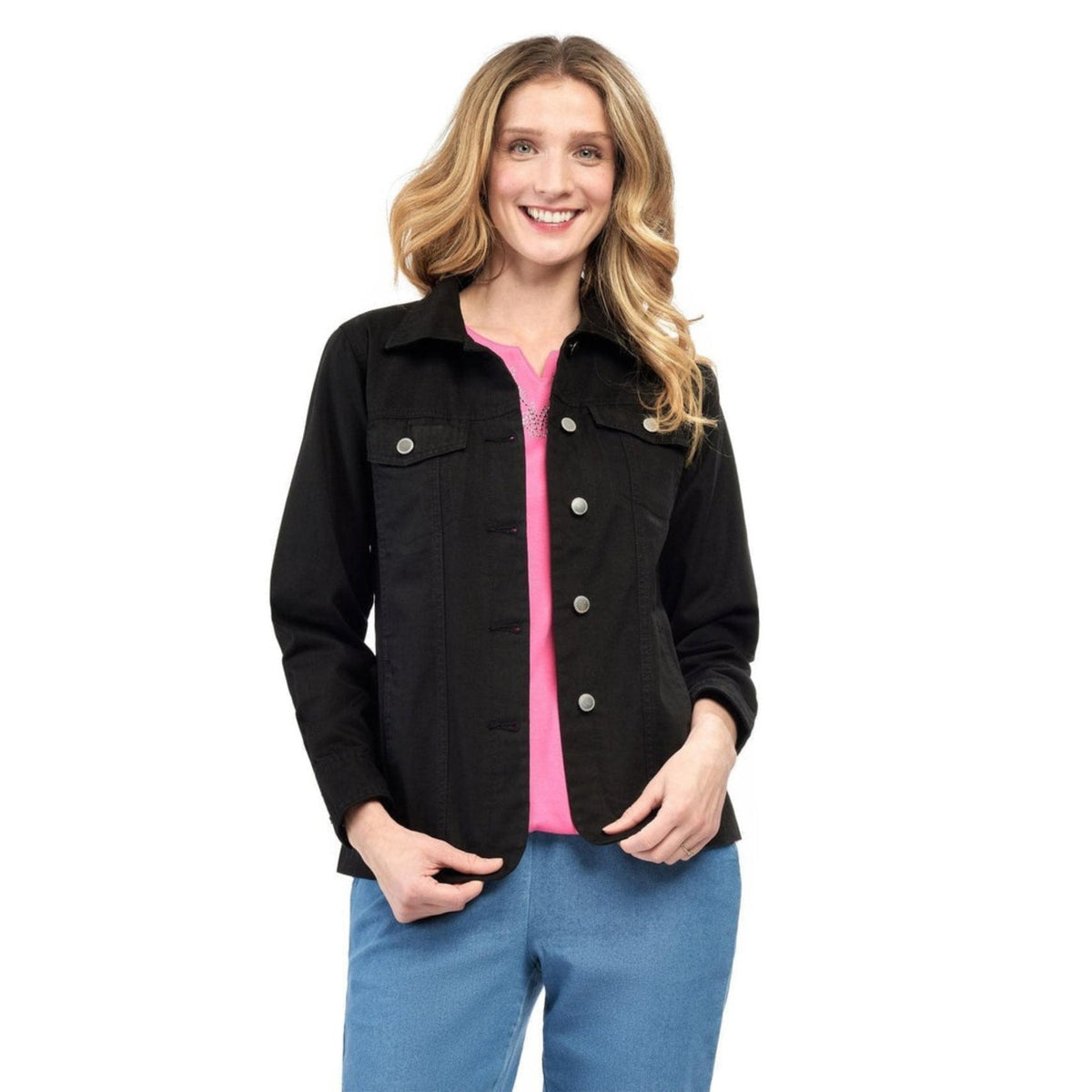 Women's Brushed Twill Button-Front Jacket