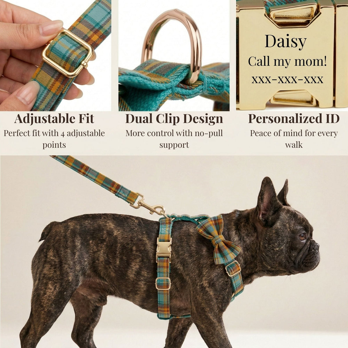 Autumn Blue Plaid Walking Set