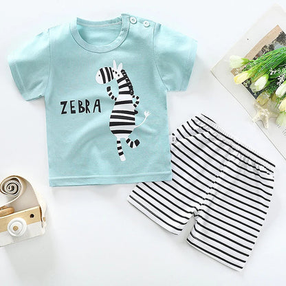 Kids' Dinosaur Cotton T-Shirt & Shorts Set