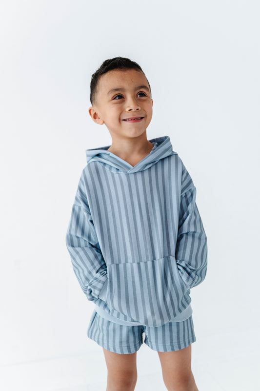 Harbor Stripe Hooded Sweatshirt