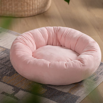 Soft Round Dog Bed with Raised Walls