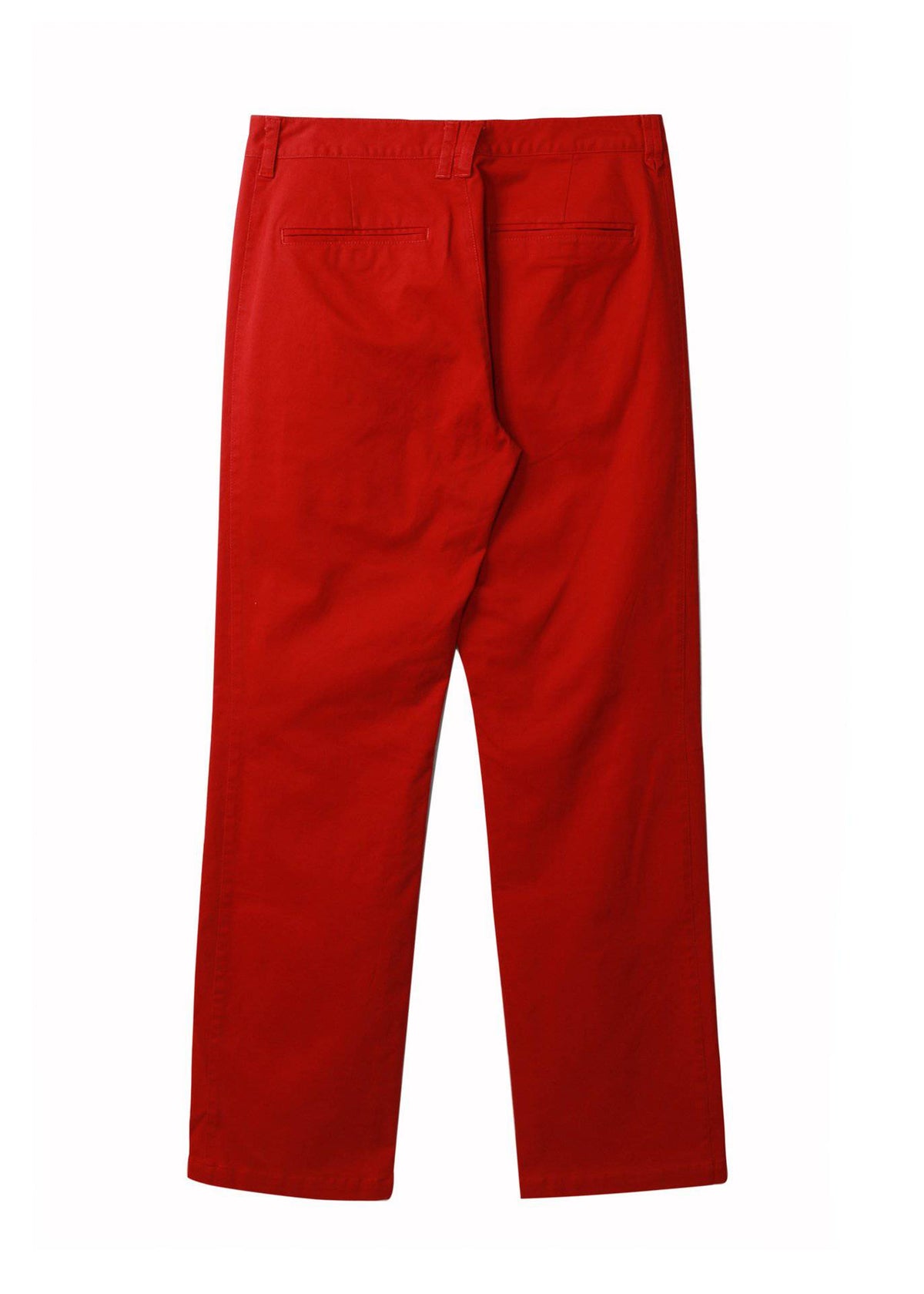 Men's Baggy Stretch Twill Chino Pants, Red