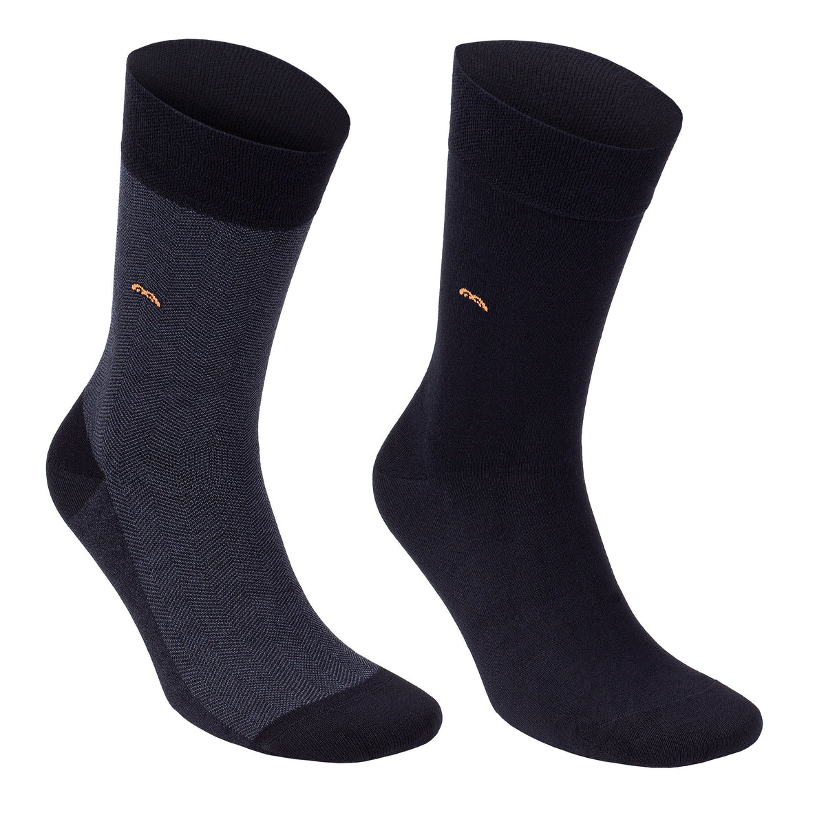 Men's Bamboo Dress Socks, 6-Pack, Black, Charcoal & Navy