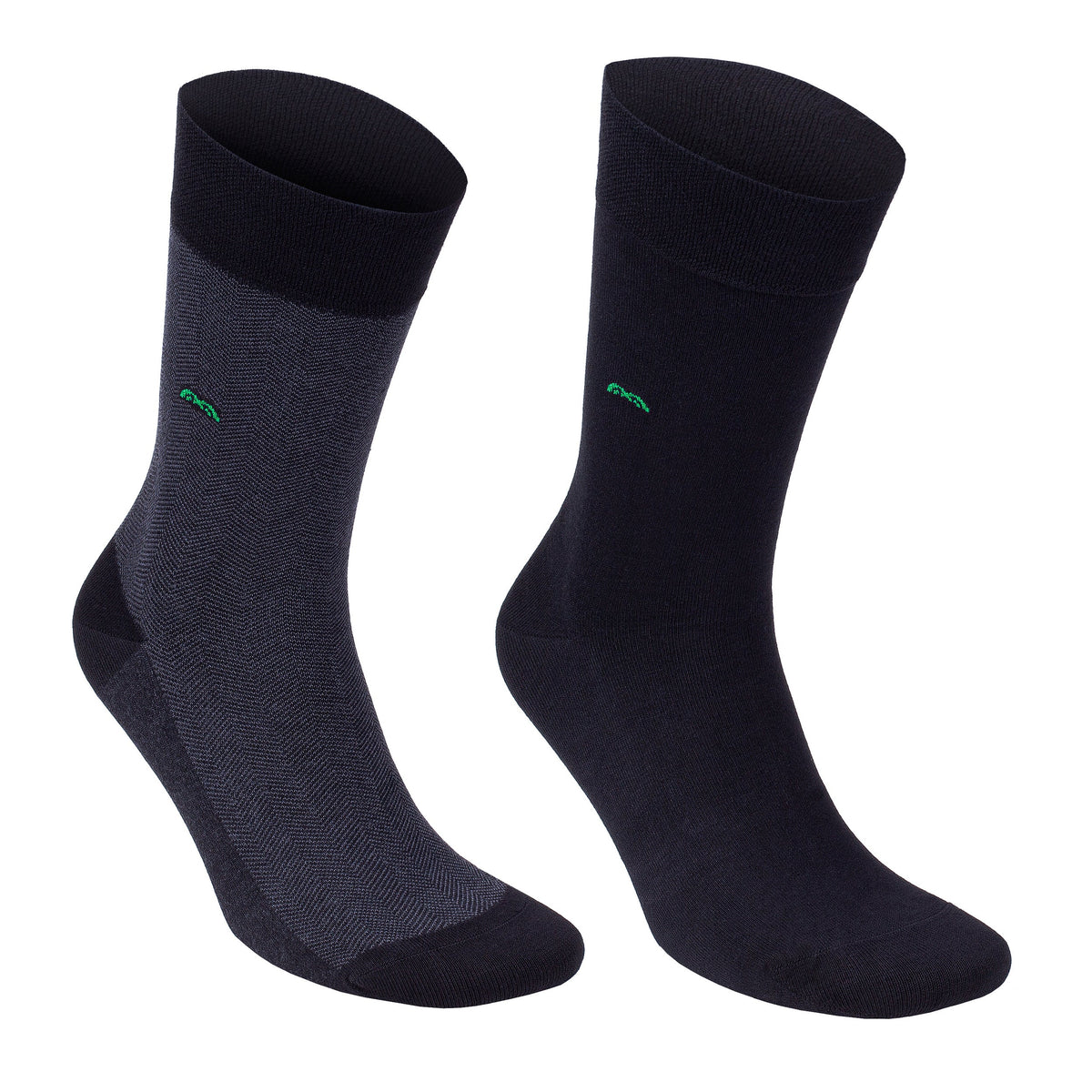 Men's Bamboo Dress Socks, 6-Pack, Black, Charcoal & Navy